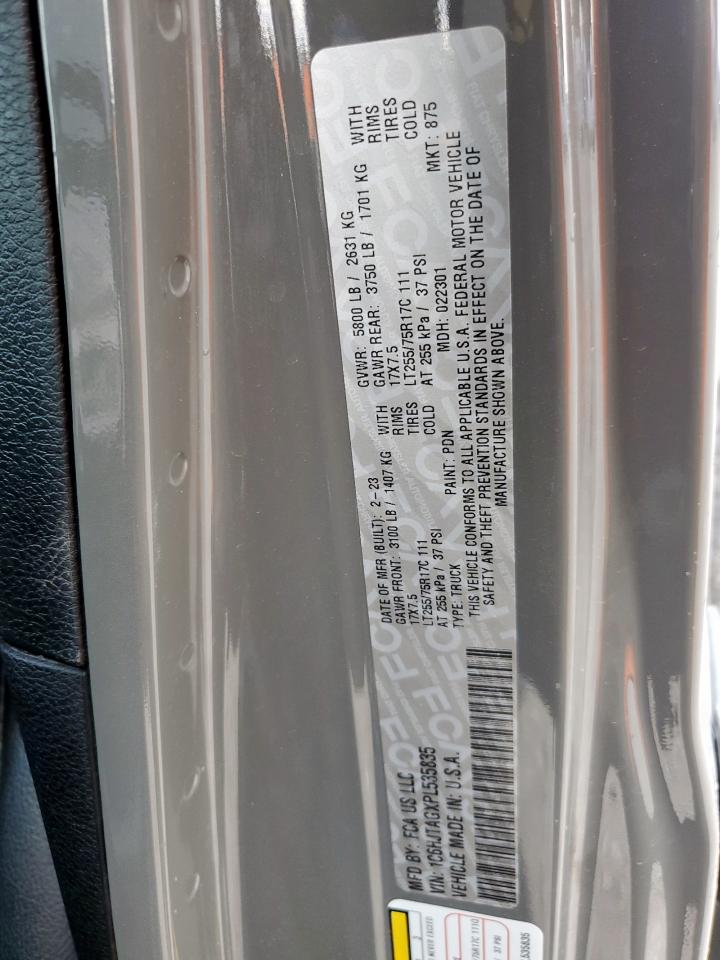 2023 Jeep Gladiator Sport VIN: 1C6HJTAGXPL535835 Lot: 81723725