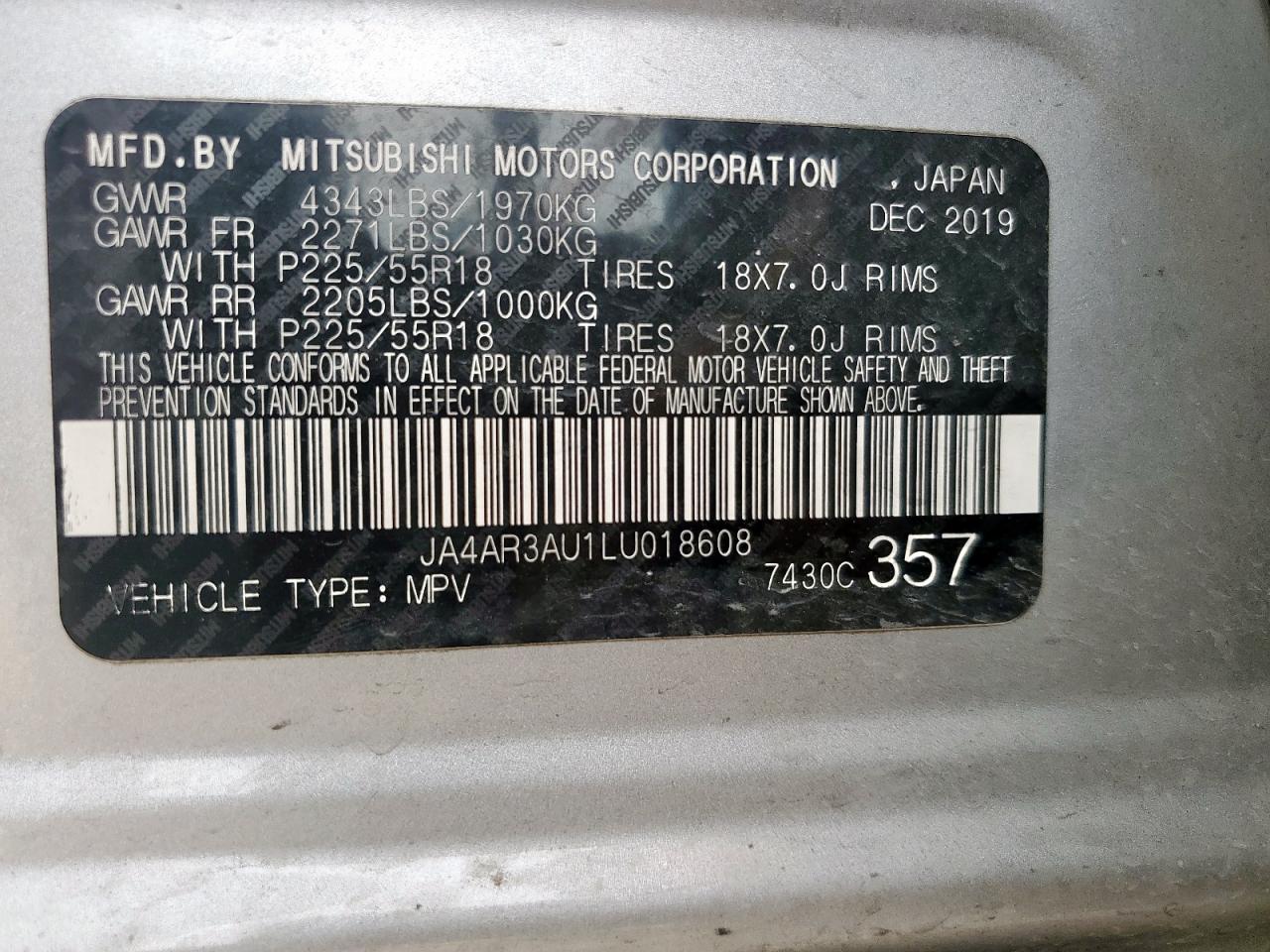 2020 Mitsubishi Outlander Sport Es VIN: JA4AR3AU1LU018608 Lot: 81331665