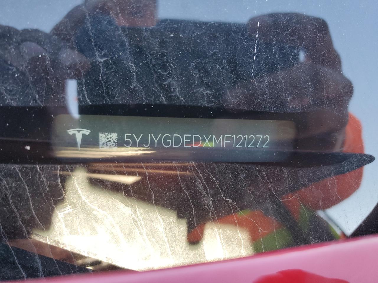 2021 Tesla Model Y VIN: 5YJYGDEDXMF121272 Lot: 71173325