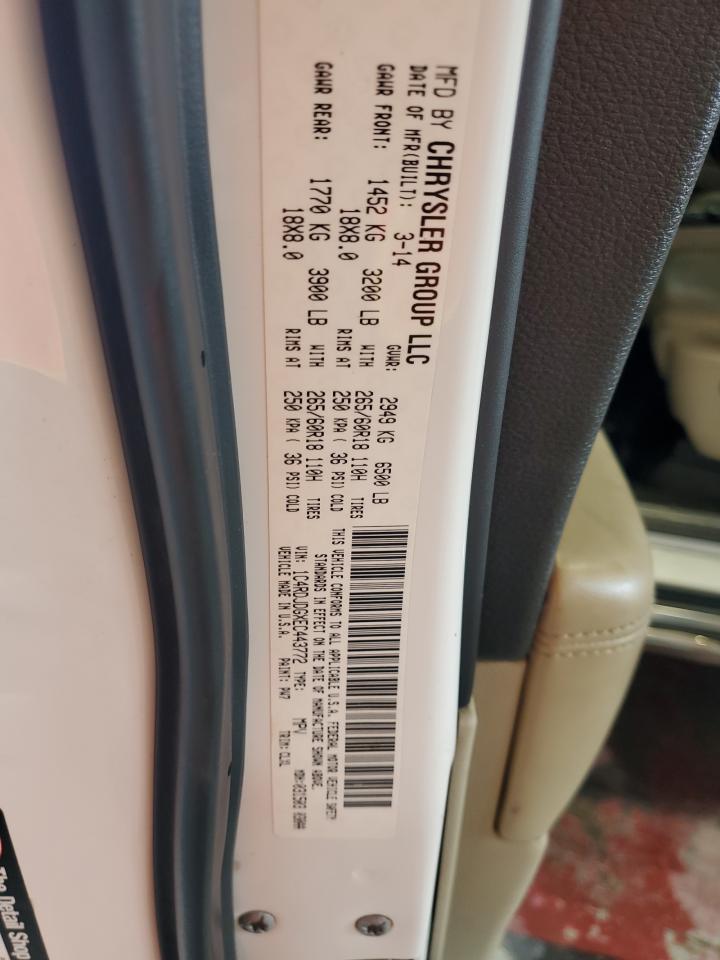 2014 Dodge Durango Limited VIN: 1C4RDJDGXEC443772 Lot: 71809445