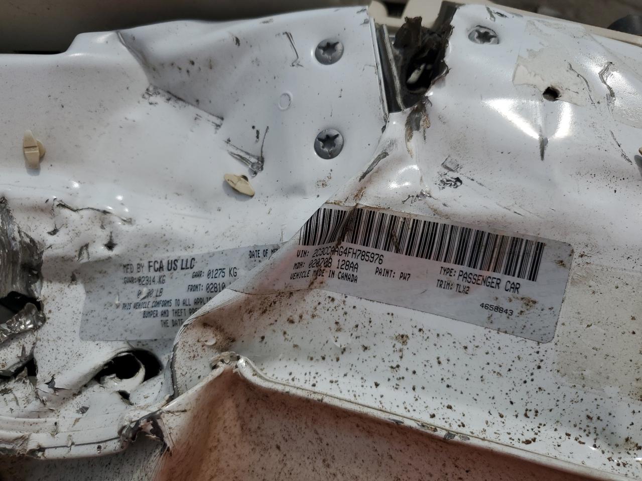 2015 Chrysler 300 Limited VIN: 2C3CCAAG4FH785976 Lot: 81749135