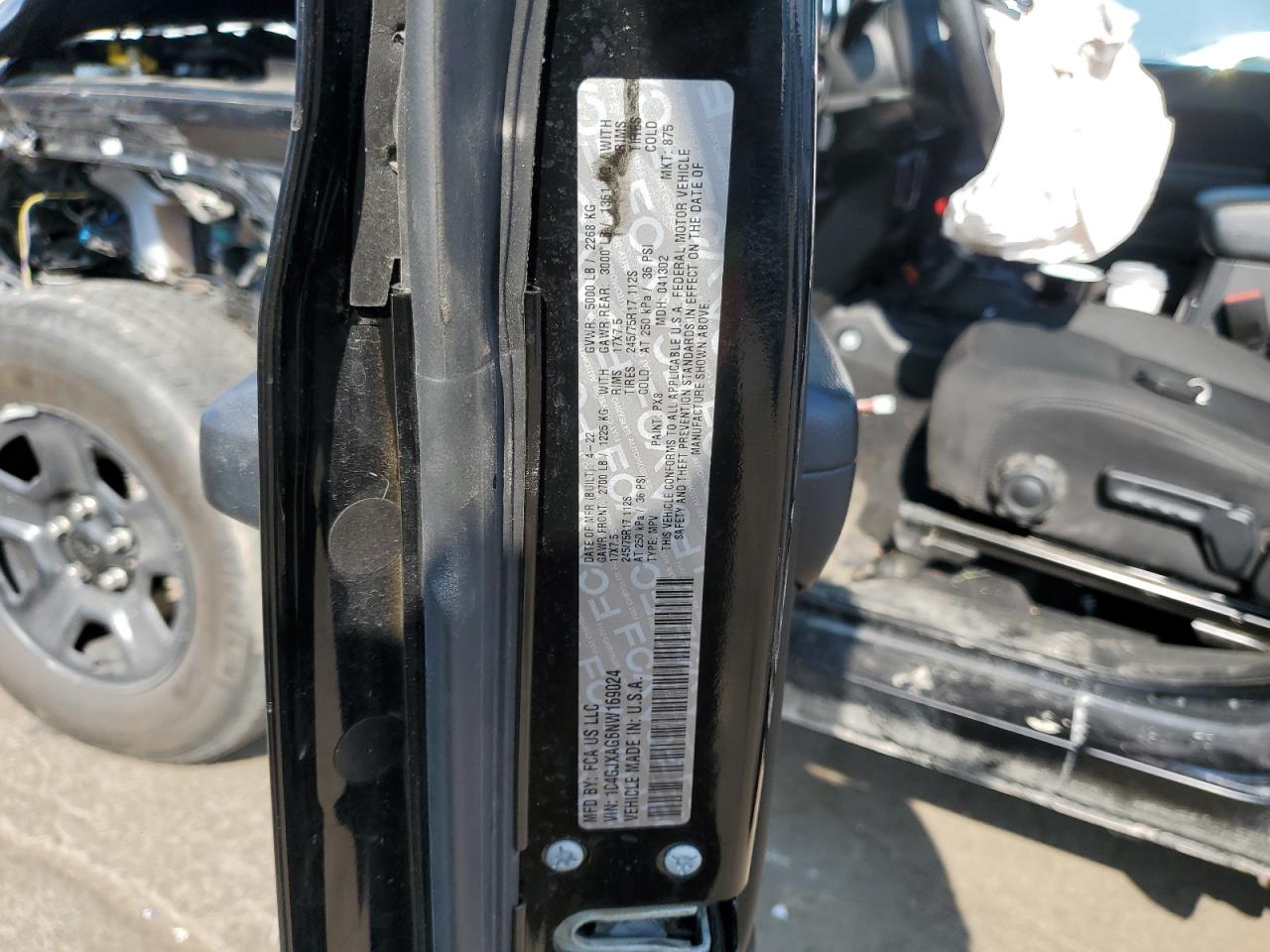 2022 Jeep Wrangler Sport VIN: 1C4GJXAG6NW169024 Lot: 81394455