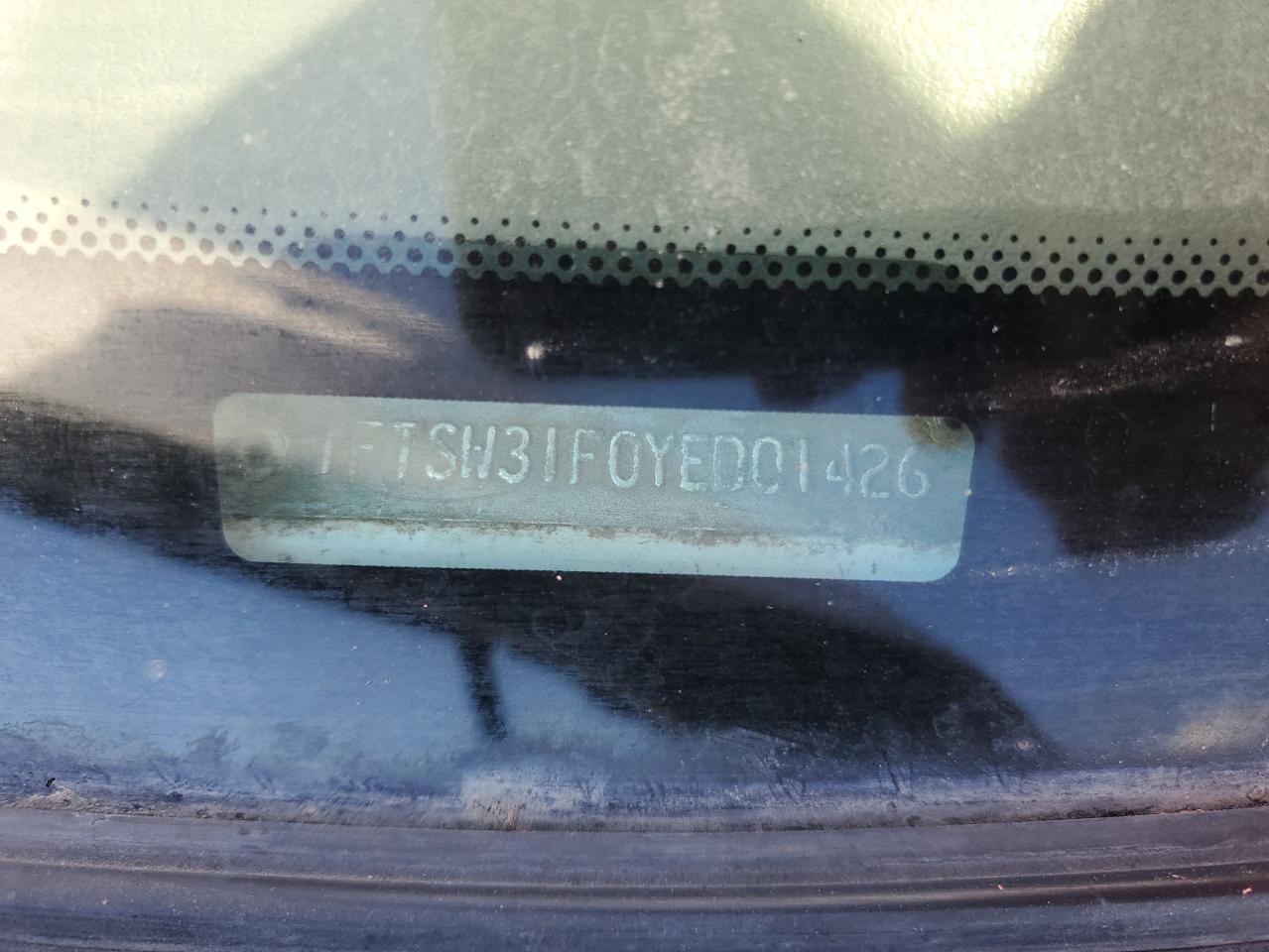 2000 Ford F350 Srw Super Duty VIN: 1FTSW31F0YED01426 Lot: 81778065