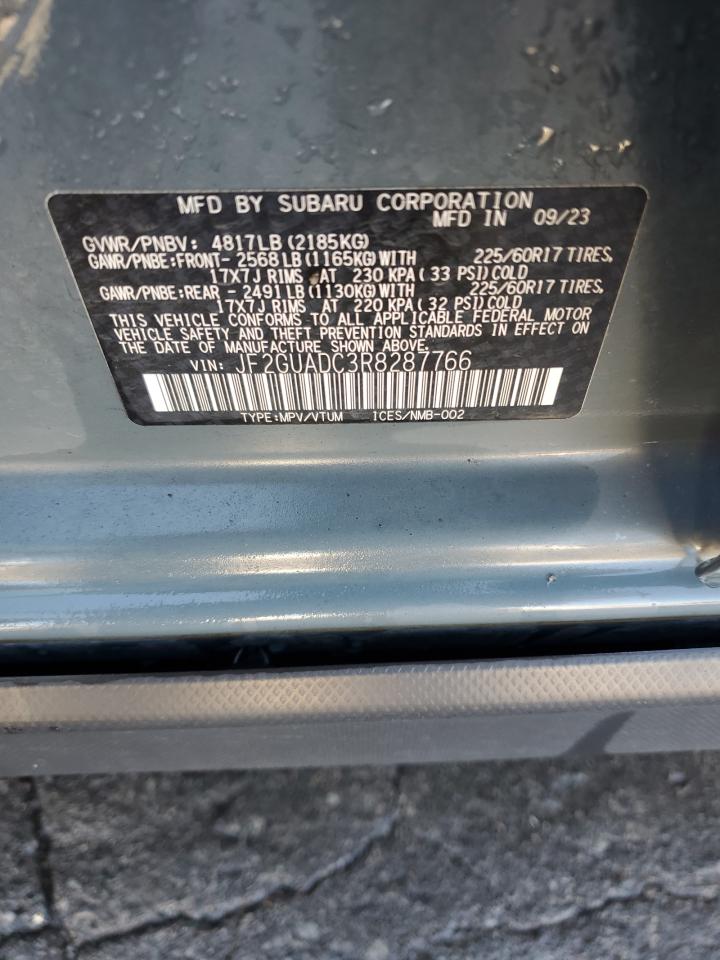 2024 Subaru Crosstrek Premium VIN: JF2GUADC3R8287766 Lot: 84623215