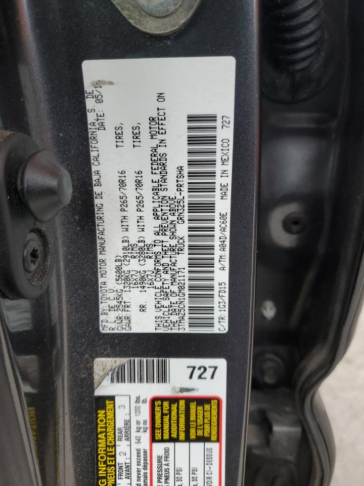 2016 Toyota Tacoma Double Cab VIN: 3TMAZ5CN1GM021171 Lot: 81845755