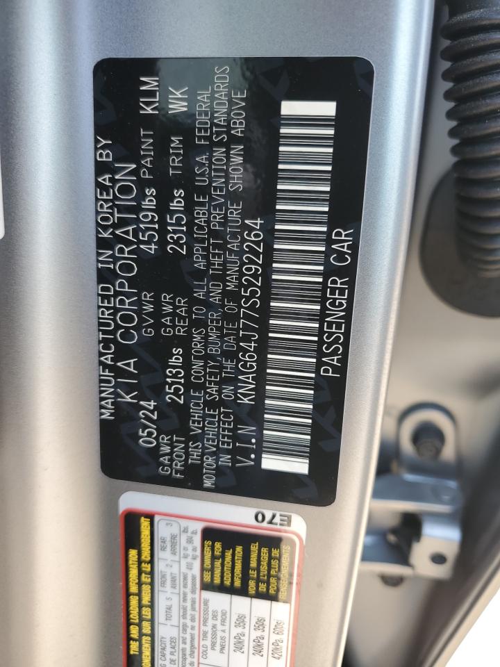 2025 Kia K5 Gt Line VIN: KNAG64J77S5292264 Lot: 81221135