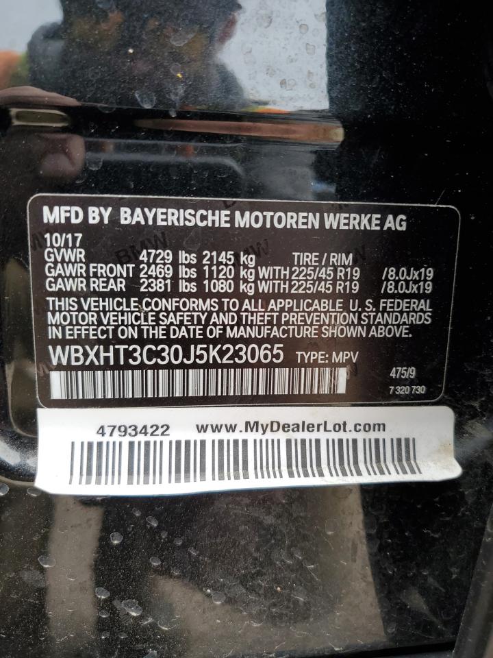 2018 BMW X1 xDrive28I VIN: WBXHT3C30J5K23065 Lot: 84015375