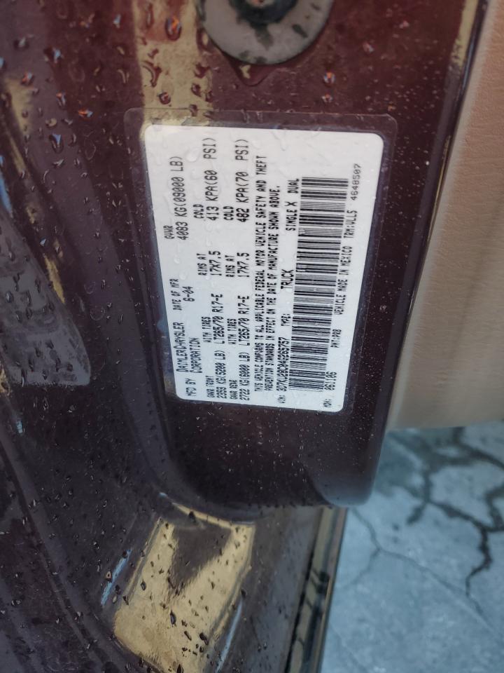 2004 Dodge Ram 2500 St VIN: 3D7KU28C04G265757 Lot: 71958895