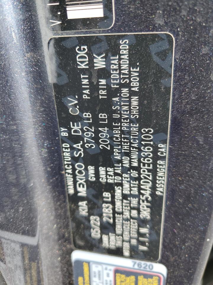 2023 Kia Forte Gt Line VIN: 3KPF54AD2PE636103 Lot: 84604365