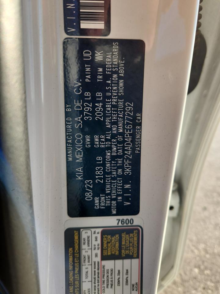 2023 Kia Forte Lx VIN: 3KPF24AD4PE677292 Lot: 81141405