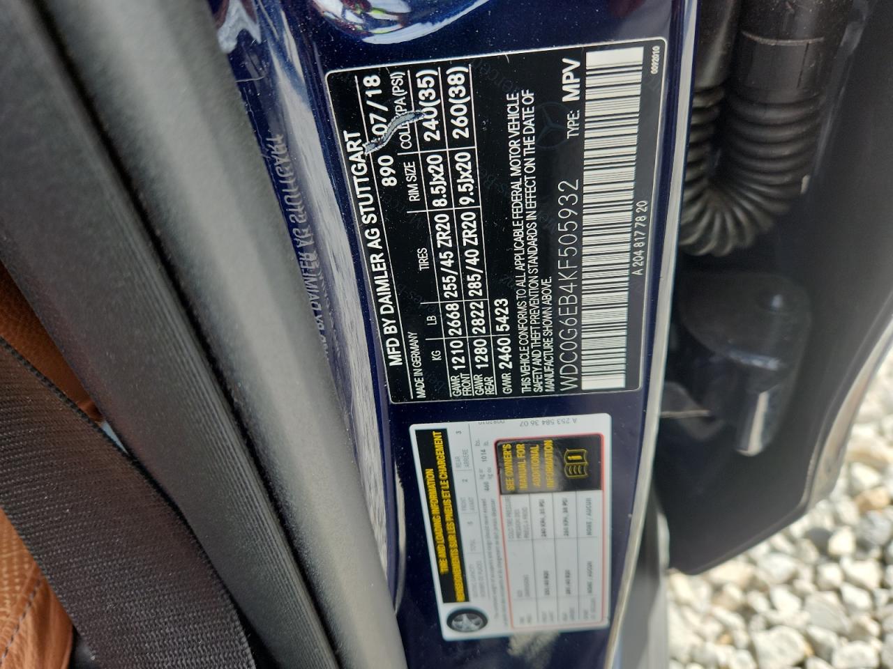 2019 Mercedes-Benz Glc 43 4Matic Amg VIN: WDC0G6EB4KF505932 Lot: 84814735