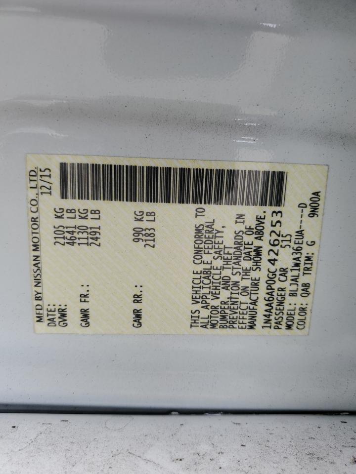 2024 Nissan Maxima 3.5S VIN: 1N4AA6AP0GC426253 Lot: 80632075