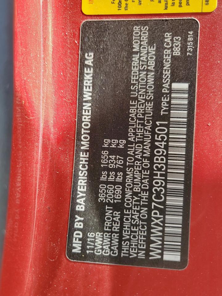 2017 Mini Cooper S VIN: WMWXP7C39H3B94501 Lot: 84601045