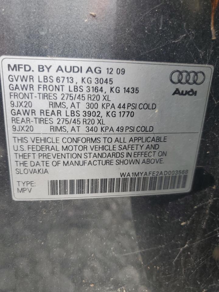 2010 Audi Q7 Premium Plus VIN: WA1MYAFE2AD003568 Lot: 84412205