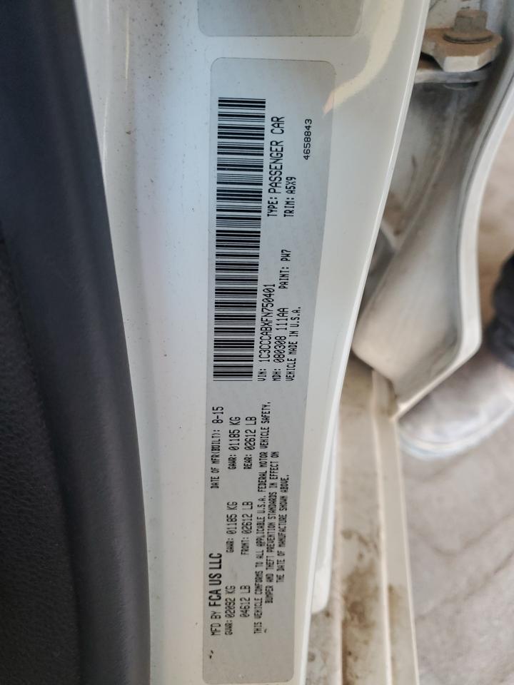 2015 Chrysler 200 Limited VIN: 1C3CCCABXFN750401 Lot: 82074885