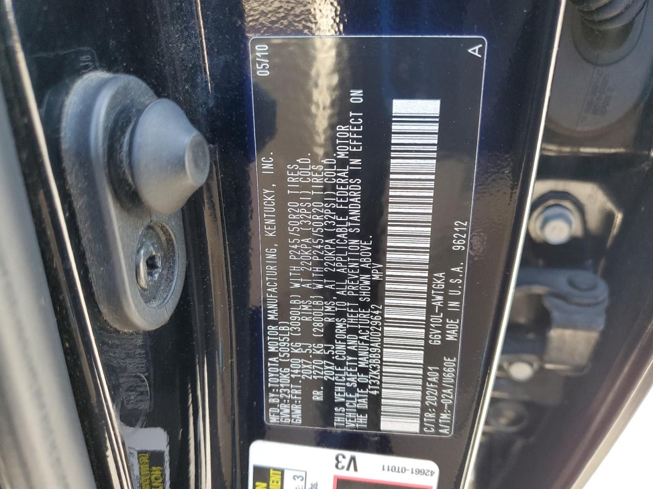 2010 Toyota Venza VIN: 4T3ZK3BB9AU029642 Lot: 80872145