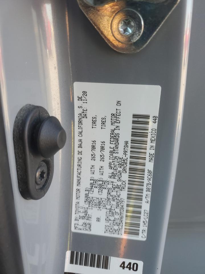 2021 Toyota Tacoma Double Cab VIN: 3TMCZ5AN6MM384797 Lot: 84743545