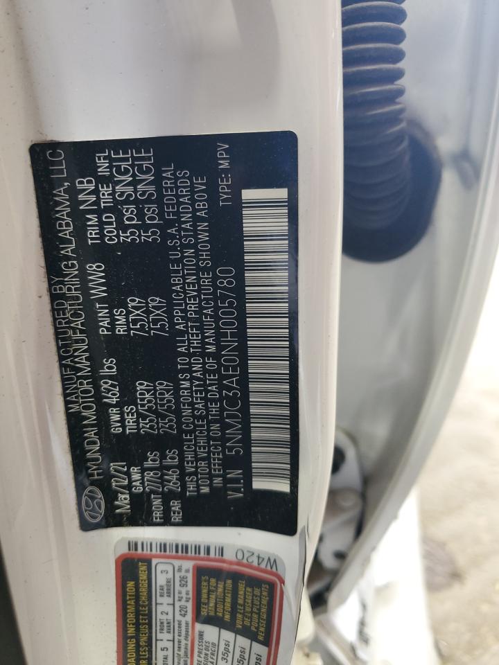 2022 Hyundai Tucson Sel VIN: 5NMJC3AE0NH005780 Lot: 82132375