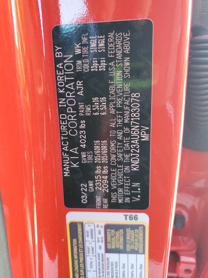 2022 Kia Soul Lx VIN: KNDJ23AU6N7183078 Lot: 80717175