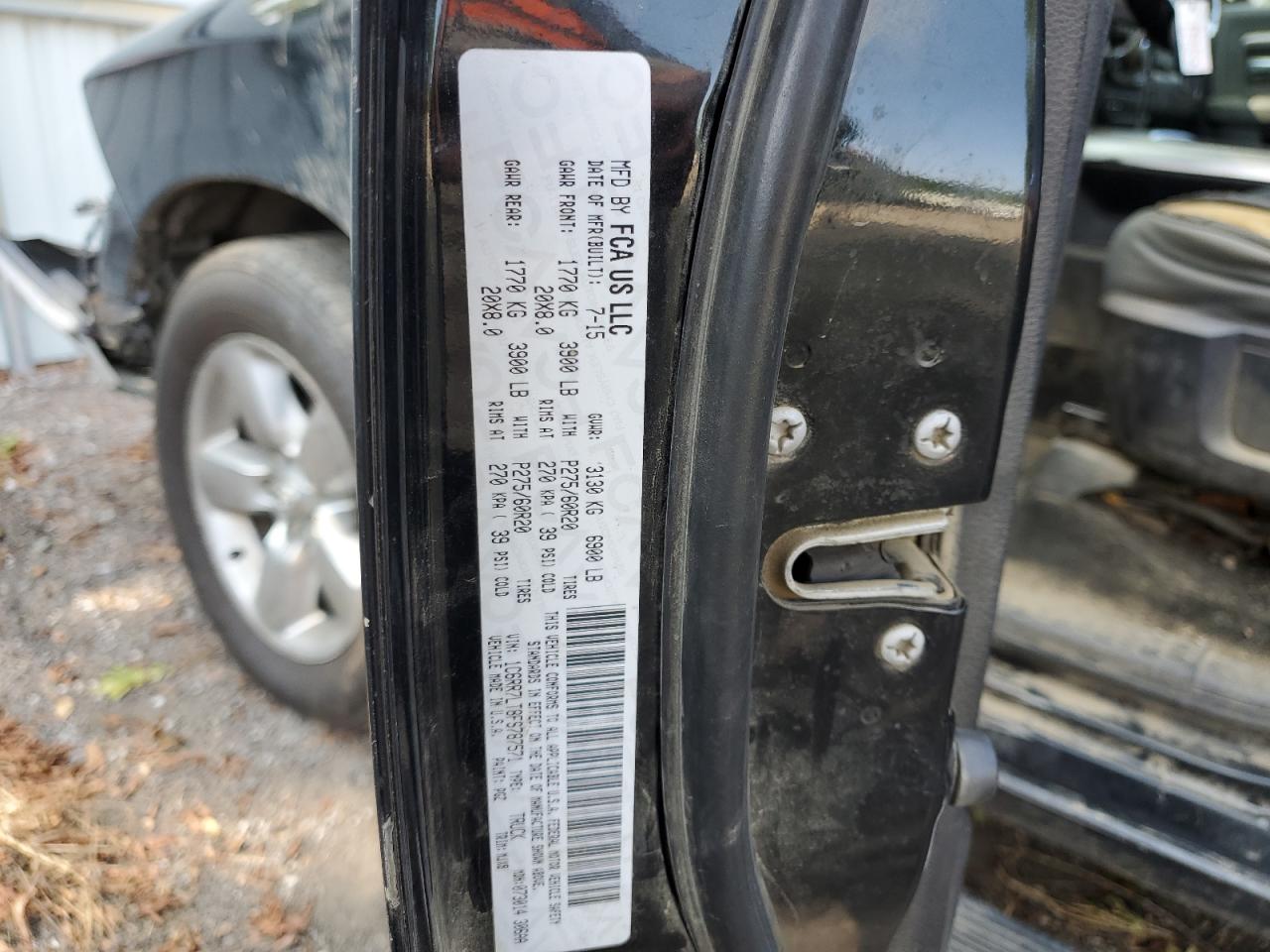 2015 Ram 1500 Slt VIN: 1C6RR7LT8FS787571 Lot: 71167995