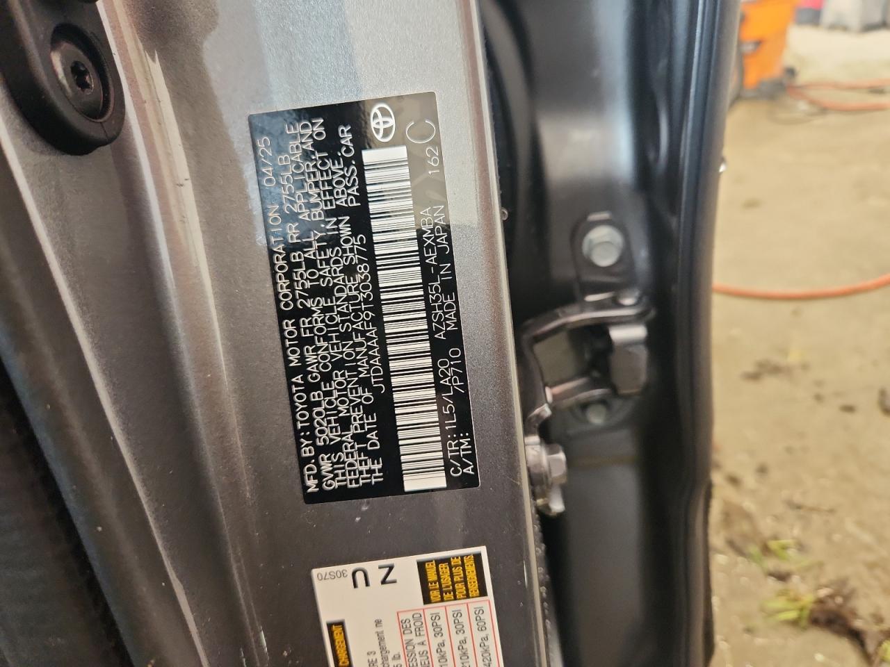 2026 Toyota Crown Xle VIN: JTDAAAAF9T3038775 Lot: 81756545