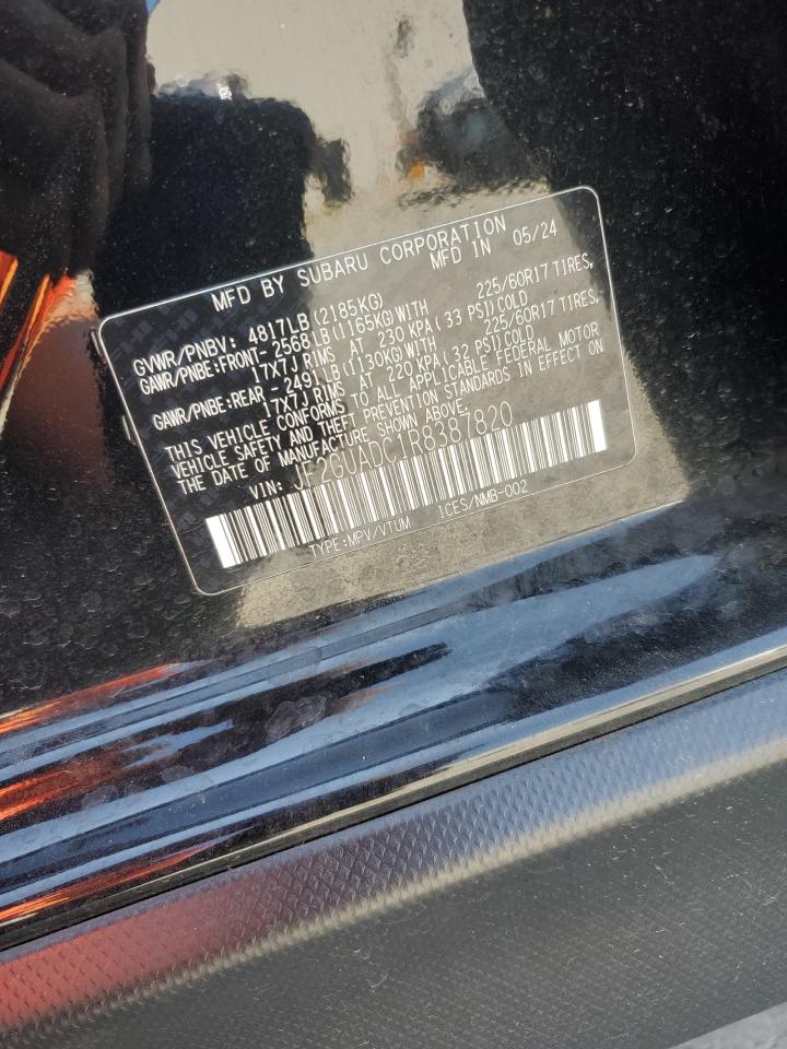 2024 Subaru Crosstrek Premium VIN: JF2GUADC1R8387820 Lot: 71241735