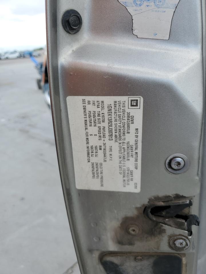 1999 Chevrolet Tahoe K1500 VIN: 1GNEK13R2XJ307813 Lot: 82113345