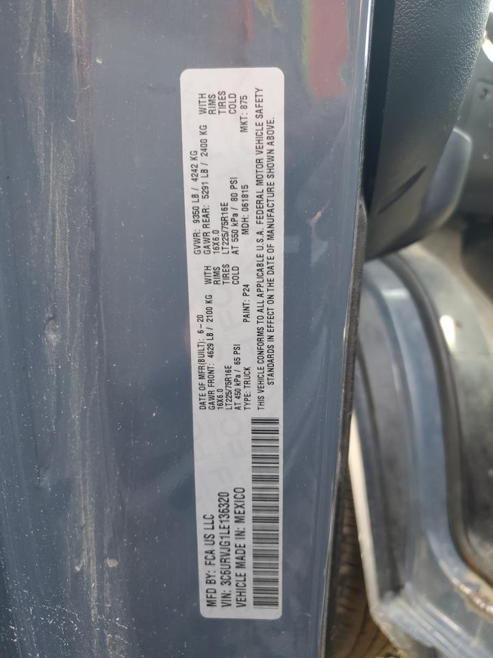 2020 Ram Trucks Promaster - Delivery Van VIN: 3C6URVJG1LE136320 Lot: 91745025