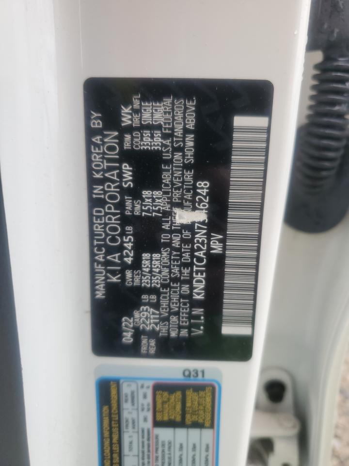 2022 Kia Seltos Sx VIN: KNDETCA23N7346248 Lot: 84602335