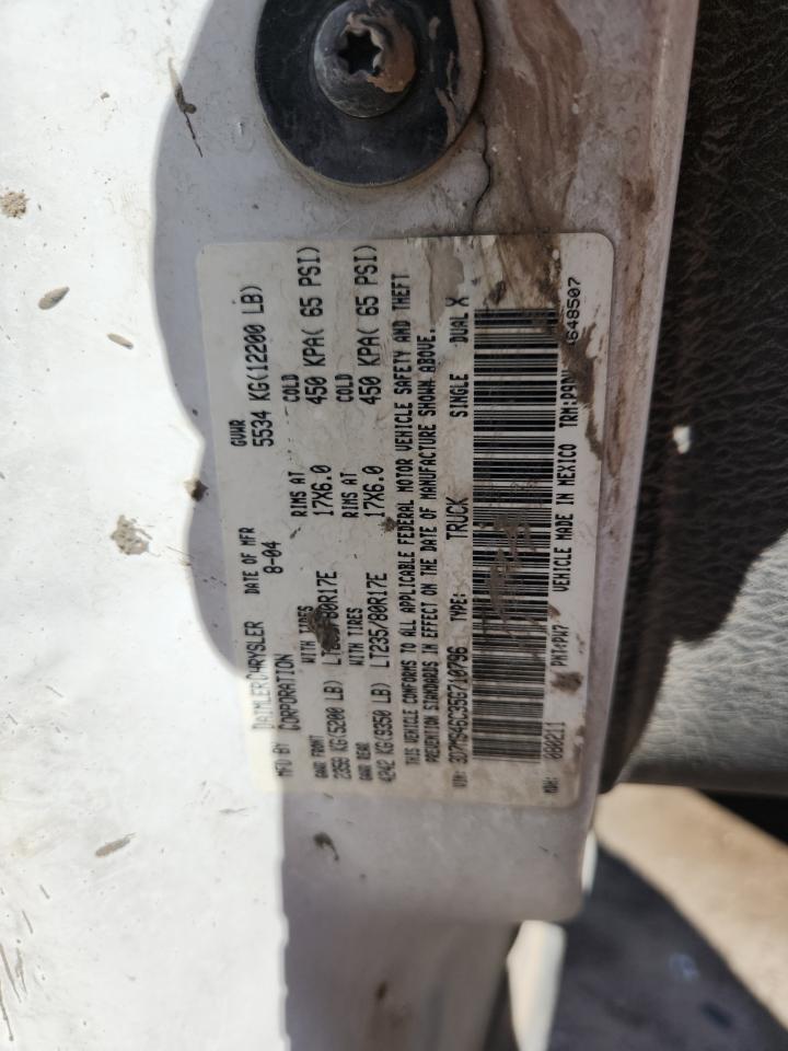 2005 Dodge Ram 3500 St VIN: 3D7MS46C35G710796 Lot: 71845345