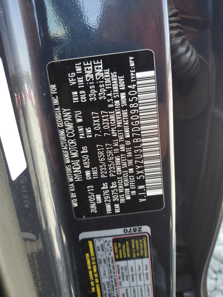 2013 Hyundai Santa Fe Sport VIN: 5XYZU3LB7DG098504 Lot: 81411895