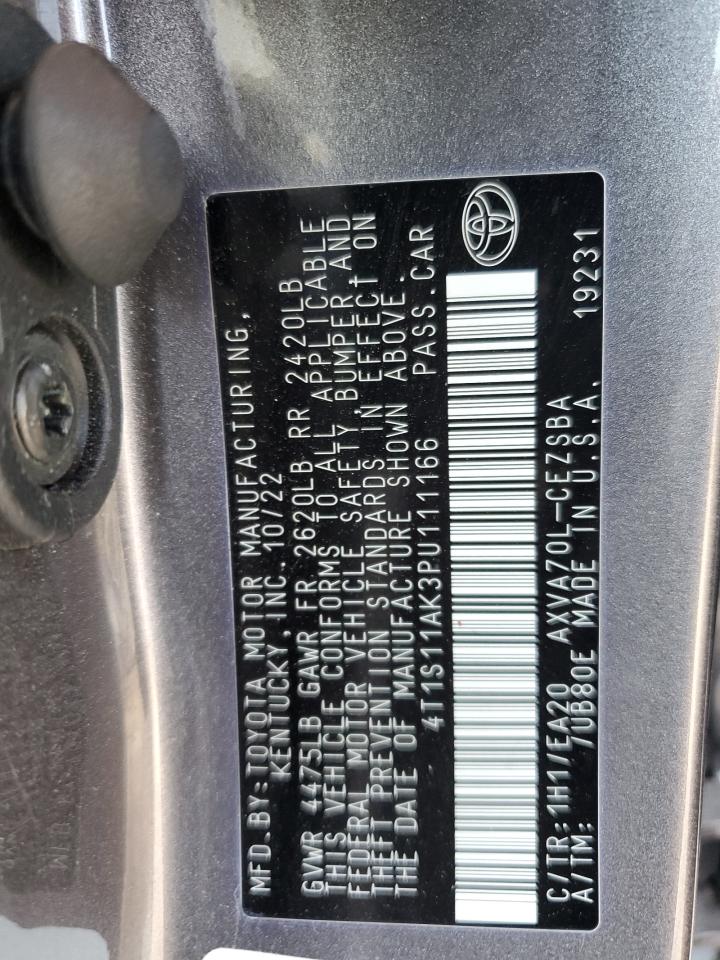 2023 Toyota Camry Se Night Shade VIN: 4T1S11AK3PU111166 Lot: 84736385