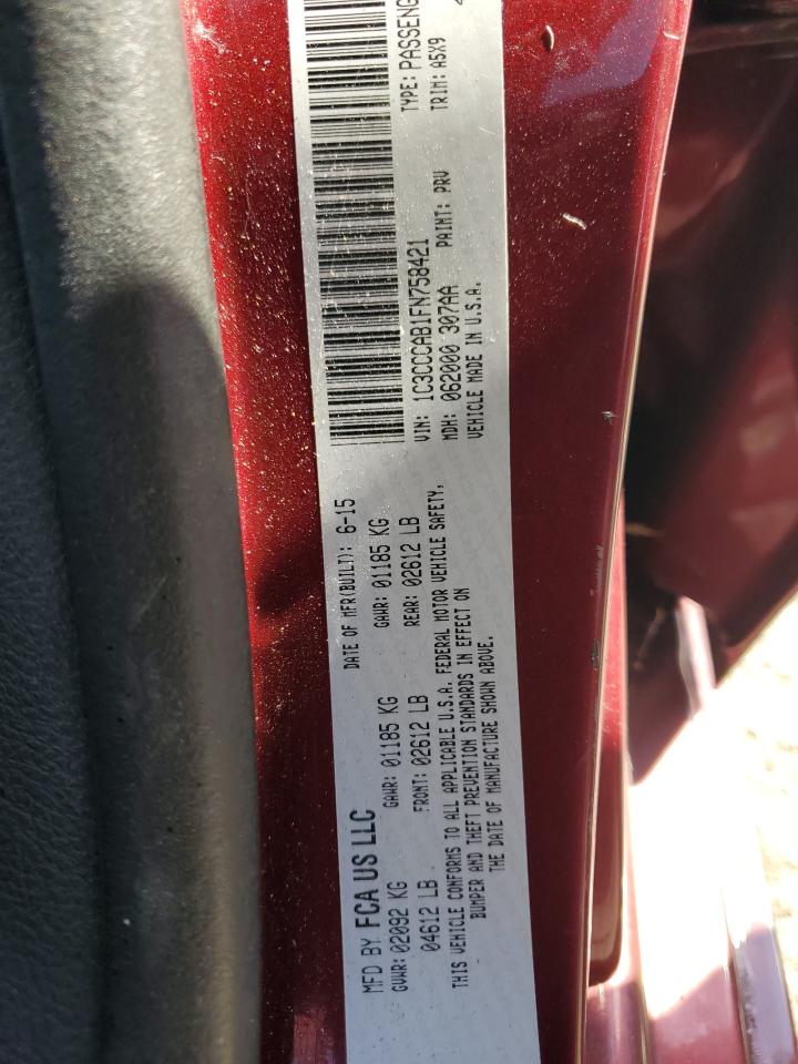 2015 Chrysler 200 Limited VIN: 1C3CCCAB1FN758421 Lot: 80215275