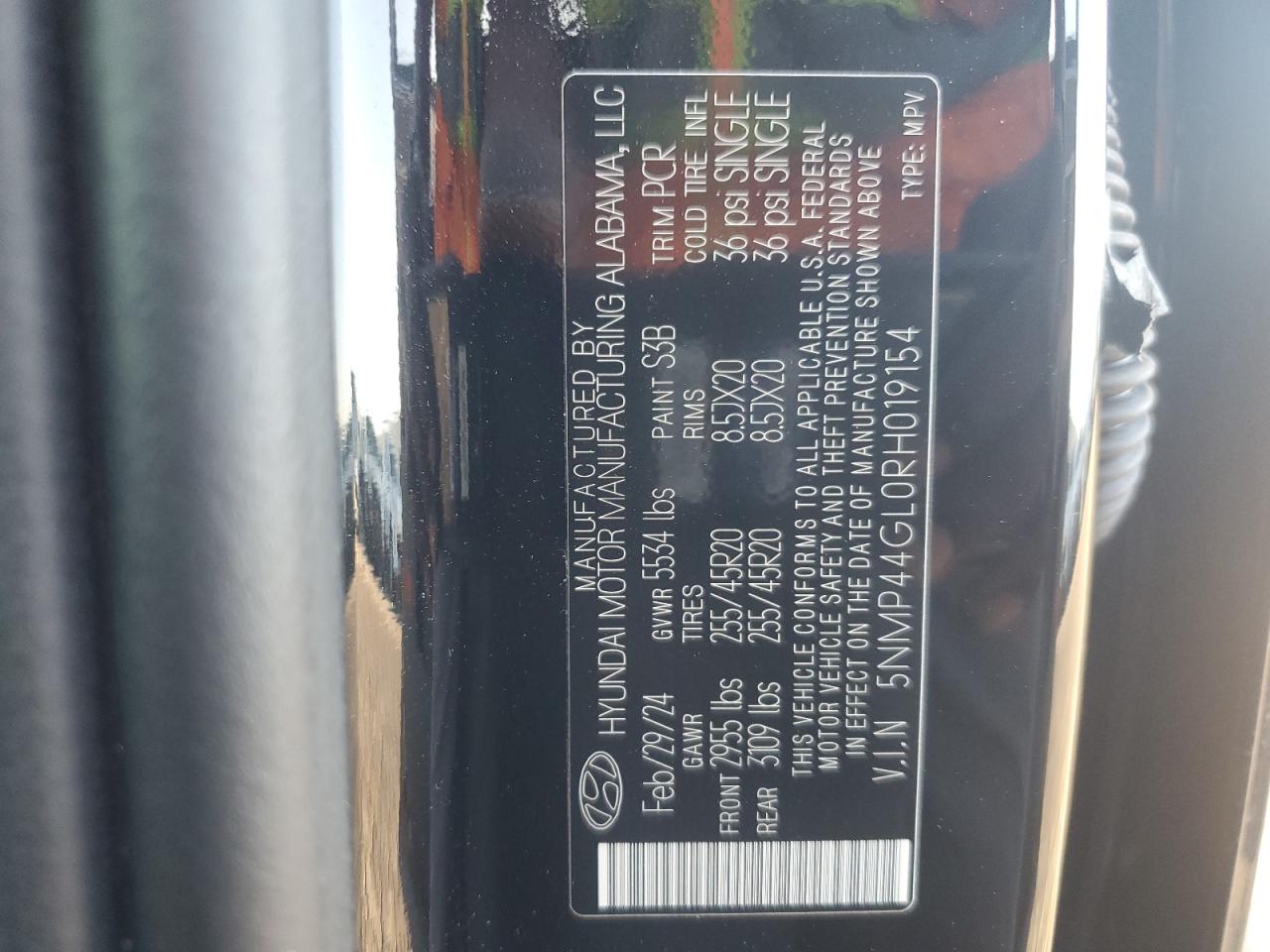 2024 Hyundai Santa Fe Limited VIN: 5NMP44GL0RH019154 Lot: 80466175