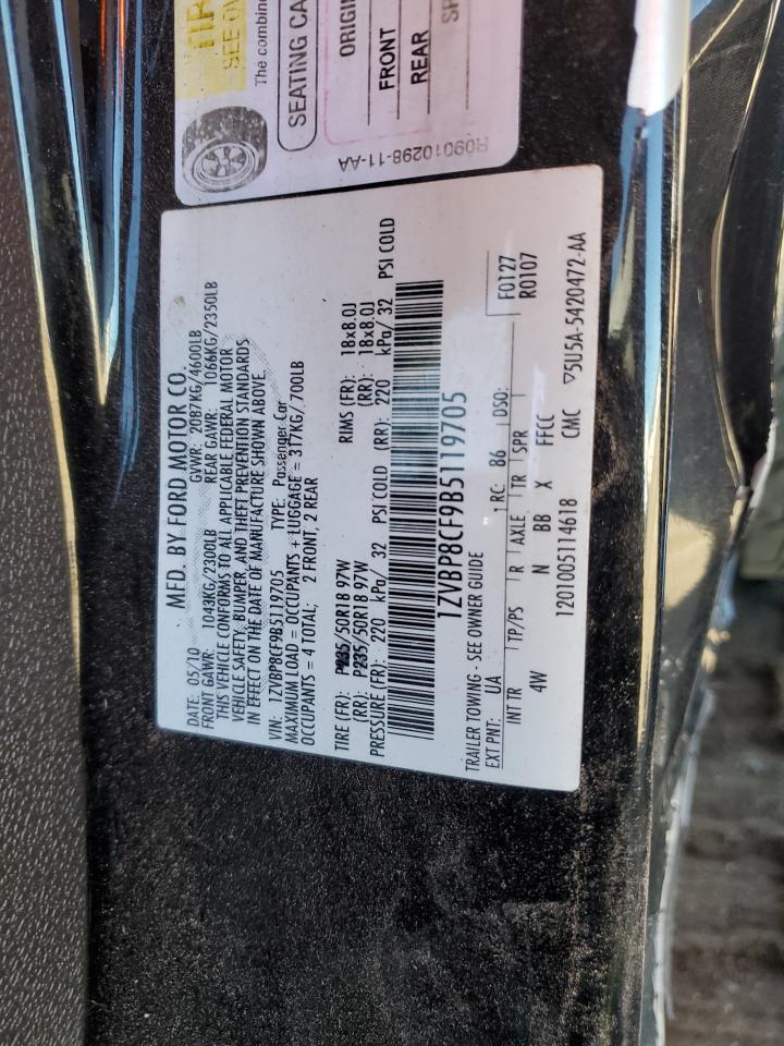 2011 Ford Mustang Gt VIN: 1ZVBP8CF9B5119705 Lot: 80337465