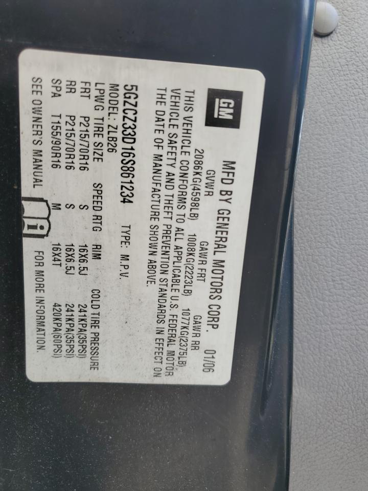 2006 Saturn Vue VIN: 5GZCZ33D16S861234 Lot: 80252825