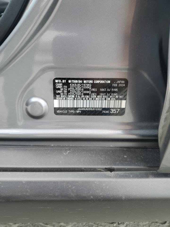 2024 Mitsubishi Outlander Sport S/Se VIN: JA4ARUAU5RU010302 Lot: 80918115