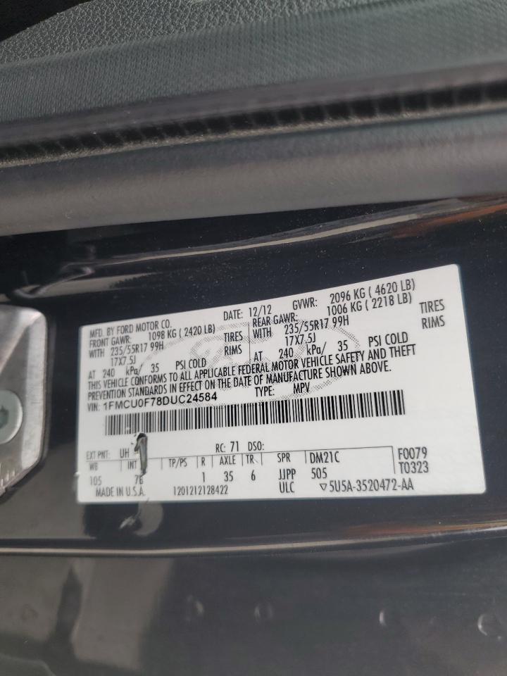 2013 Ford Escape S VIN: 1FMCU0F78DUC24584 Lot: 81627355