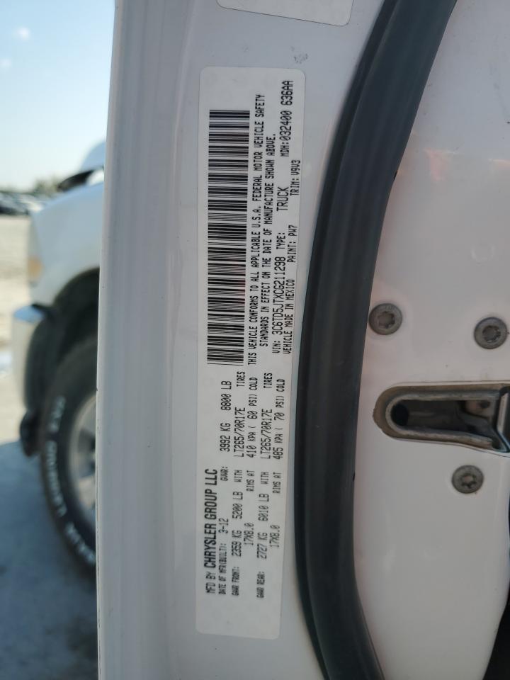 2012 Dodge Ram 2500 Slt VIN: 3C6TD5JTXCG211298 Lot: 80661355