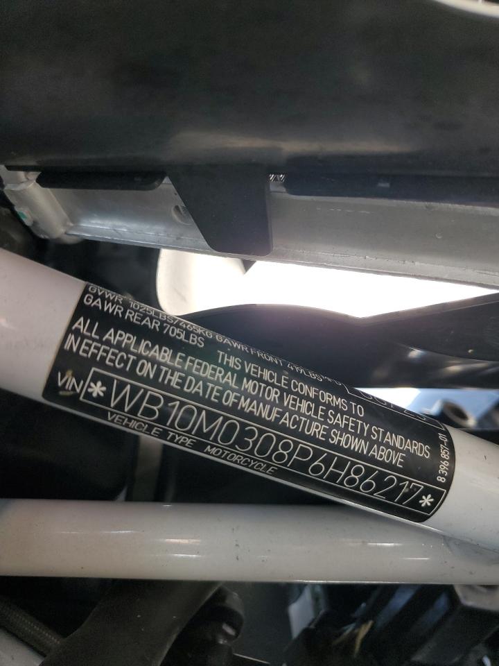 2023 BMW R 1250 Gs VIN: WB10M0308P6H86217 Lot: 81651495