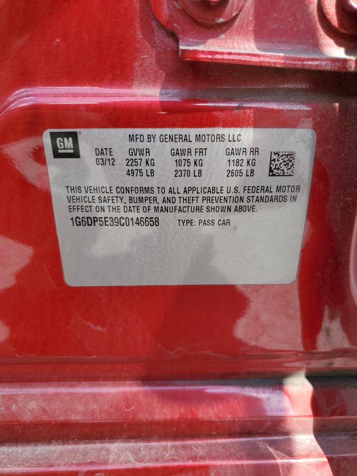 2012 Cadillac Cts Premium Collection VIN: 1G6DP5E39C0146658 Lot: 81219175