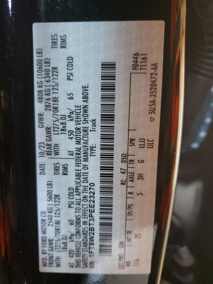 2023 Ford F250 Super Duty VIN: 1FT8W2BT3PEE23270 Lot: 80334455