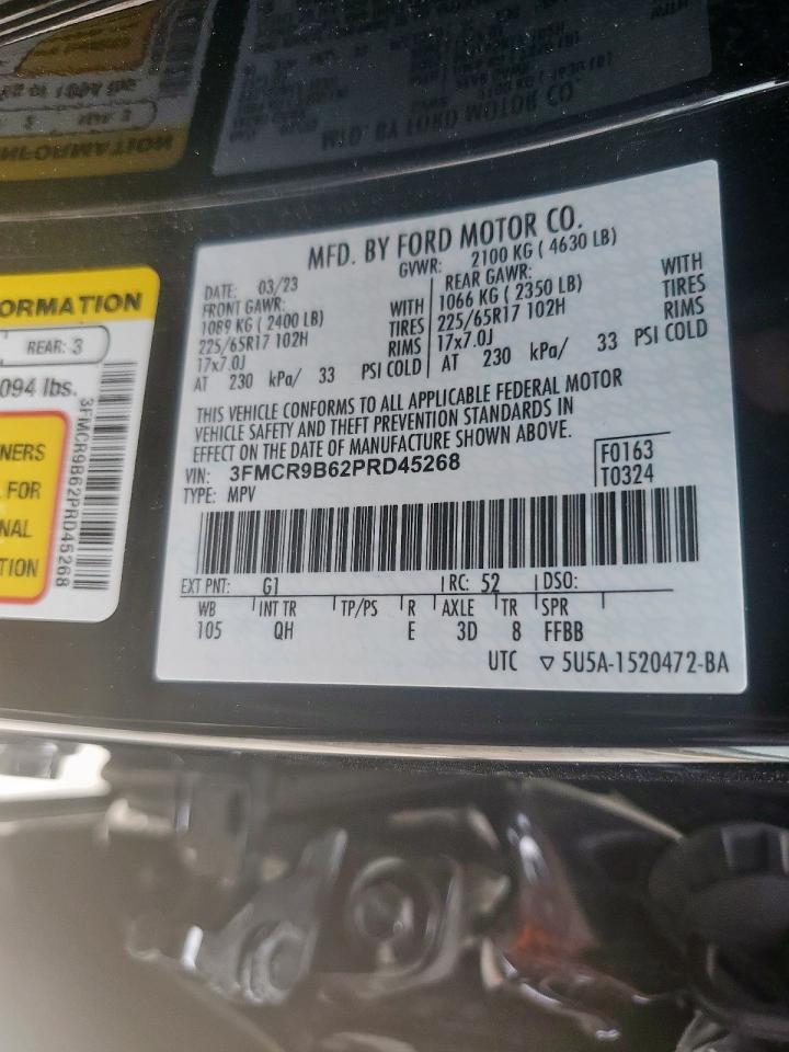 2023 Ford Bronco Sport Big Bend VIN: 3FMCR9B62PRD45268 Lot: 84399205