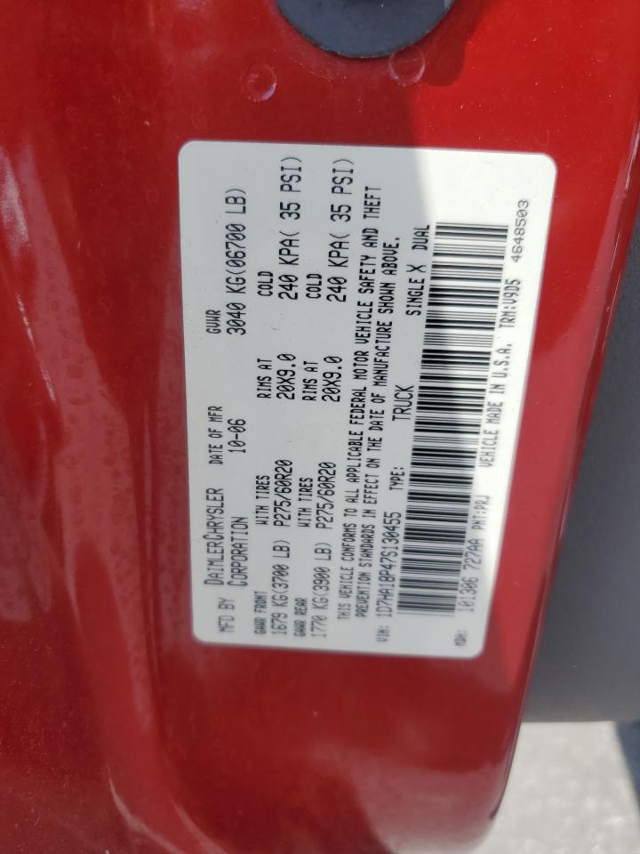 2007 Dodge Ram 1500 St VIN: 1D7HA18P47S130455 Lot: 81126955