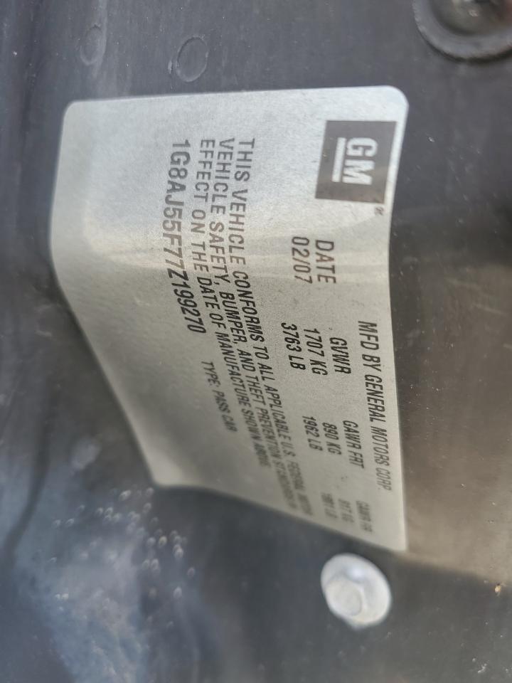 2007 Saturn Ion Level 2 VIN: 1G8AJ55F77Z199270 Lot: 81422445