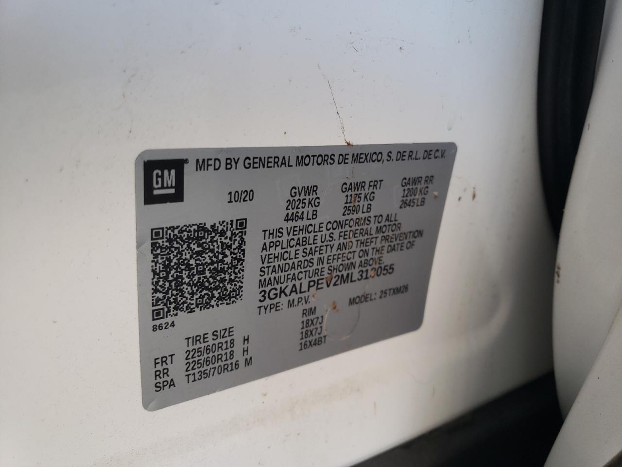 2021 GMC Terrain Slt VIN: 3GKALPEV2ML313055 Lot: 80821795