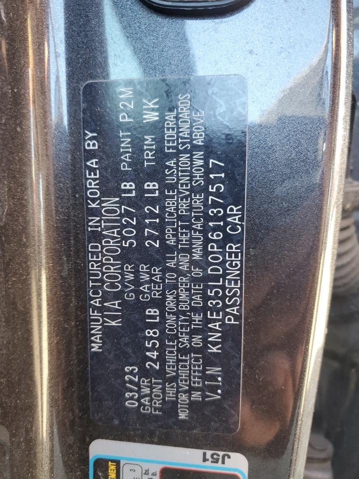 2023 Kia Stinger Gt Line VIN: KNAE35LD0P6137517 Lot: 70869875