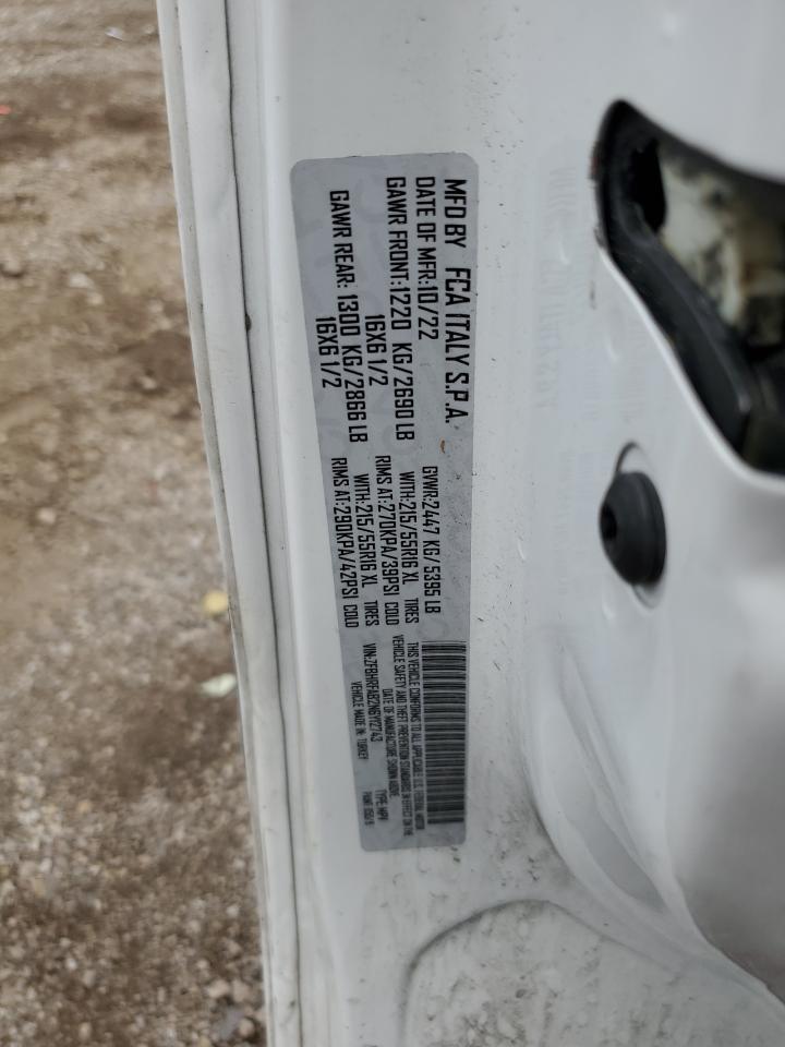 2022 Ram Promaster City Tradesman VIN: ZFBHRFAB2N6Y12743 Lot: 81228075