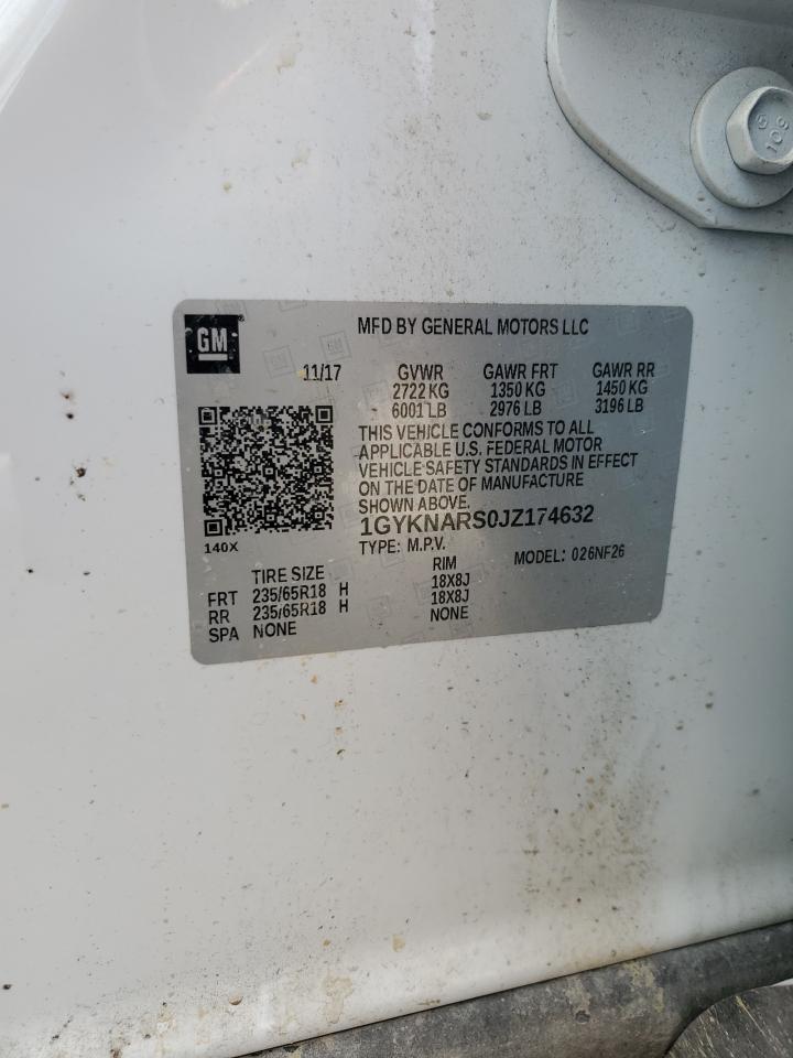 2018 Cadillac Xt5 VIN: 1GYKNARS0JZ174632 Lot: 81217035