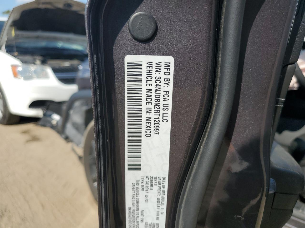 2024 Jeep Compass Latitude VIN: 3C4NJDBN2RT120997 Lot: 71635665